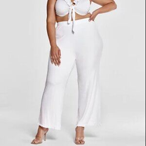#1❤️ NWT FASHION TO FIGURE TABITHA WIDE LEG RUFFLE PANTS